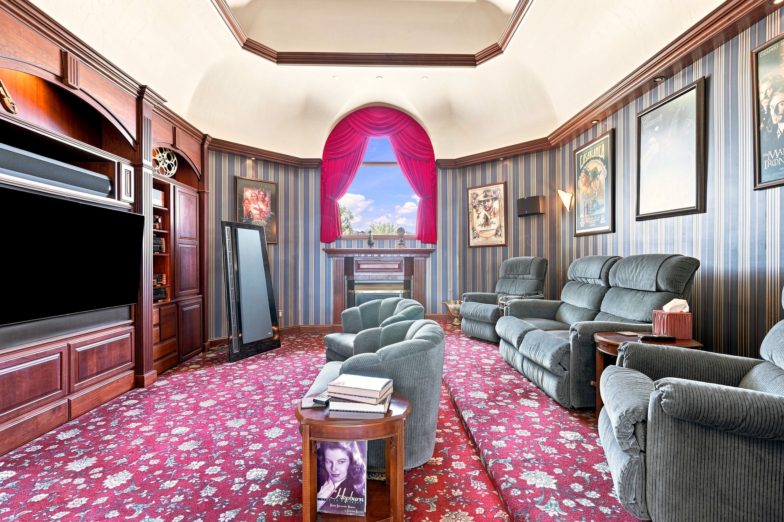 Interior living space at 8850 N Glenhurst Place featuring expansive rooms and distinctive architectu